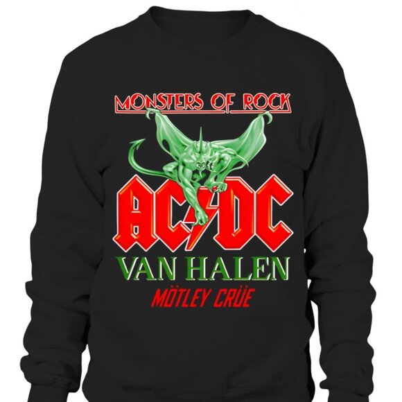 Monsters Of Rock ACDC Van Halen Motley Crue Band Sweatshirt 24 - Picture 1 of 5